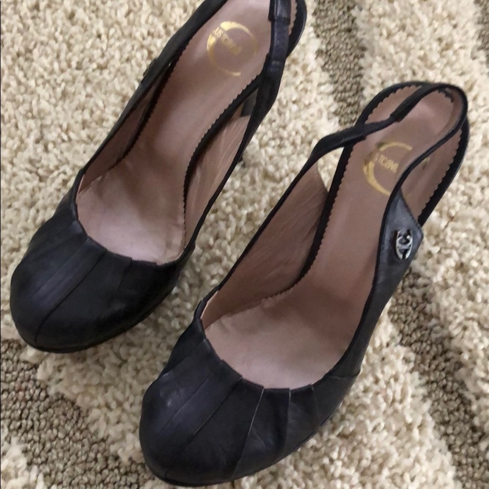 Just Cavalli black sling backs size 39
